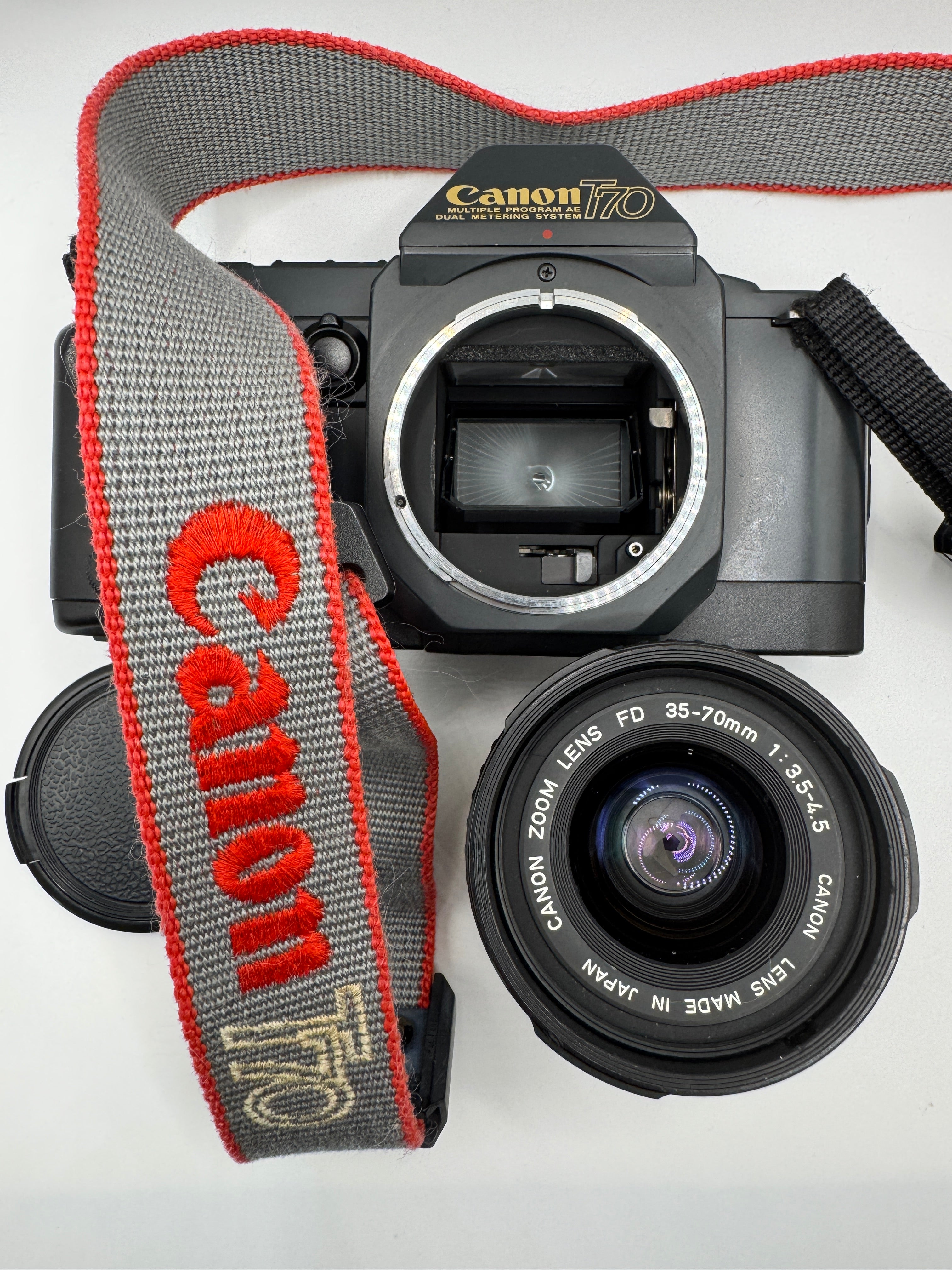 Canon T70 European Camera of the Year Edition with Canon FD 35-70mm Lens