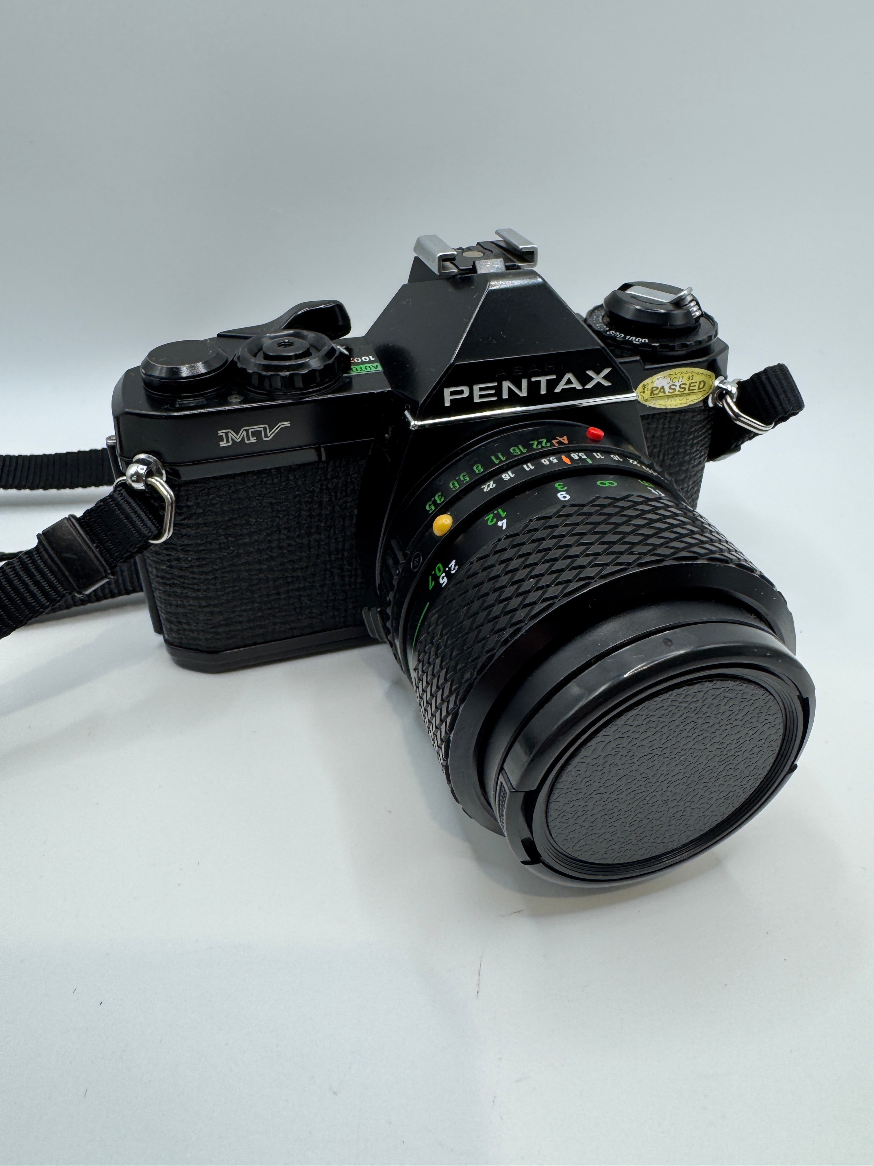 Pentax MV 35mm Film Camera with Profile Zoom 35–70mm Lens
