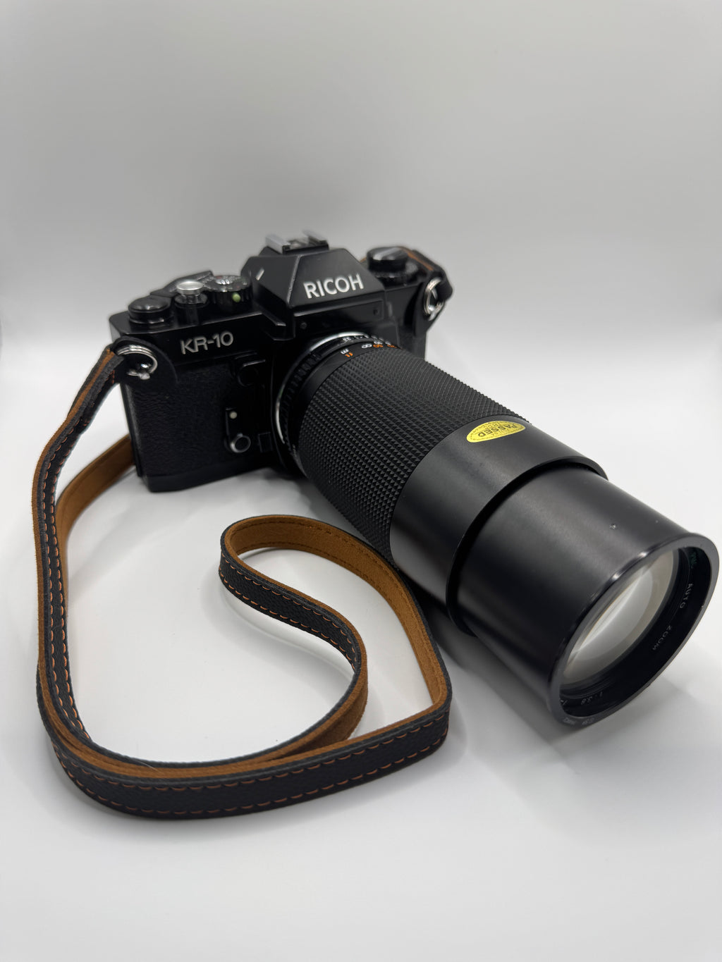 Ricoh KR-10 35mm Film Camera + Paragon 80–200mm f/3.8 Zoom Lens Fully Tested | Very Good Condition | Ready to Shoot