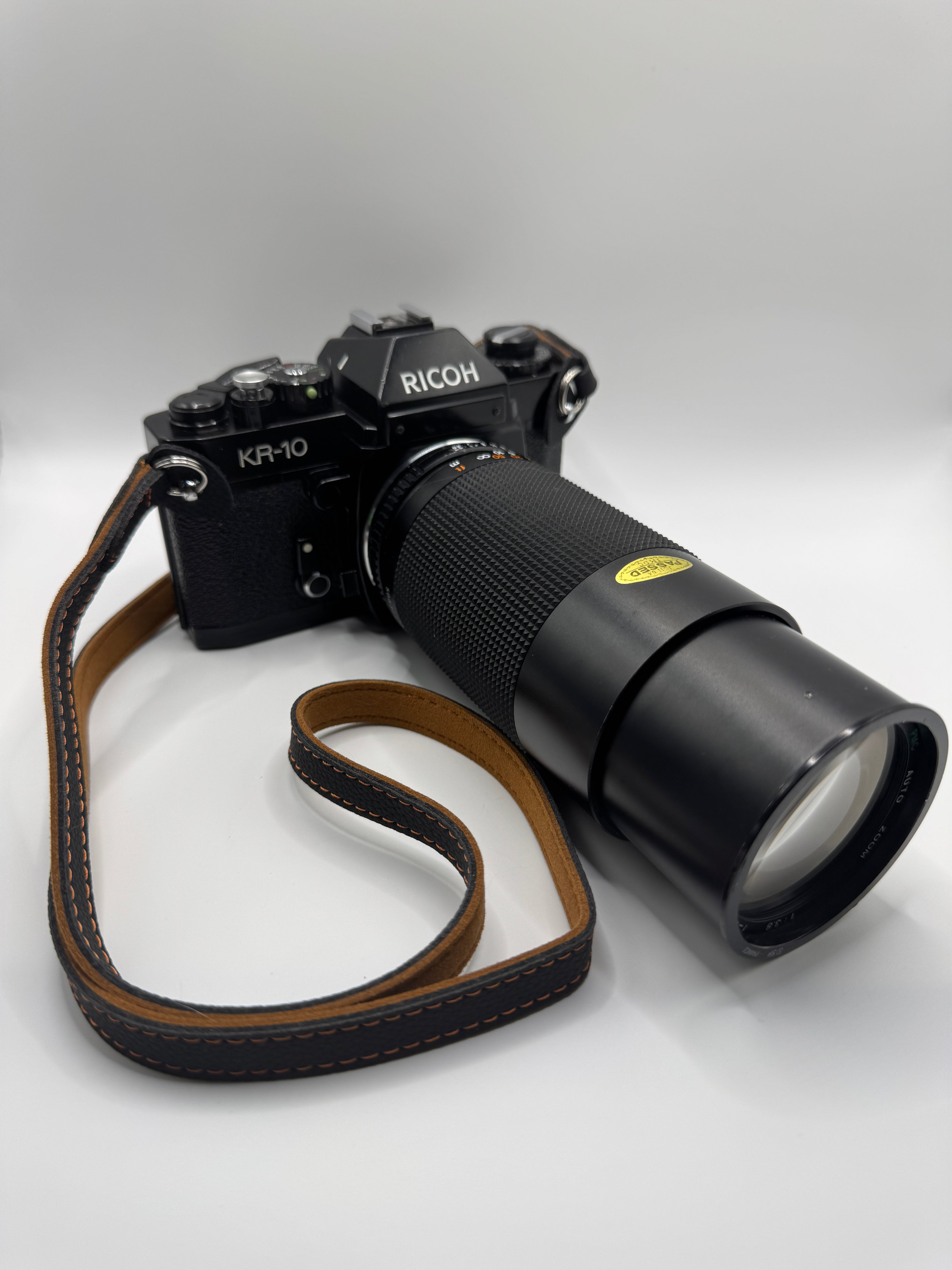 Ricoh KR-10 35mm Film Camera + Paragon 80–200mm f/3.8 Zoom Lens Fully Tested | Very Good Condition | Ready to Shoot