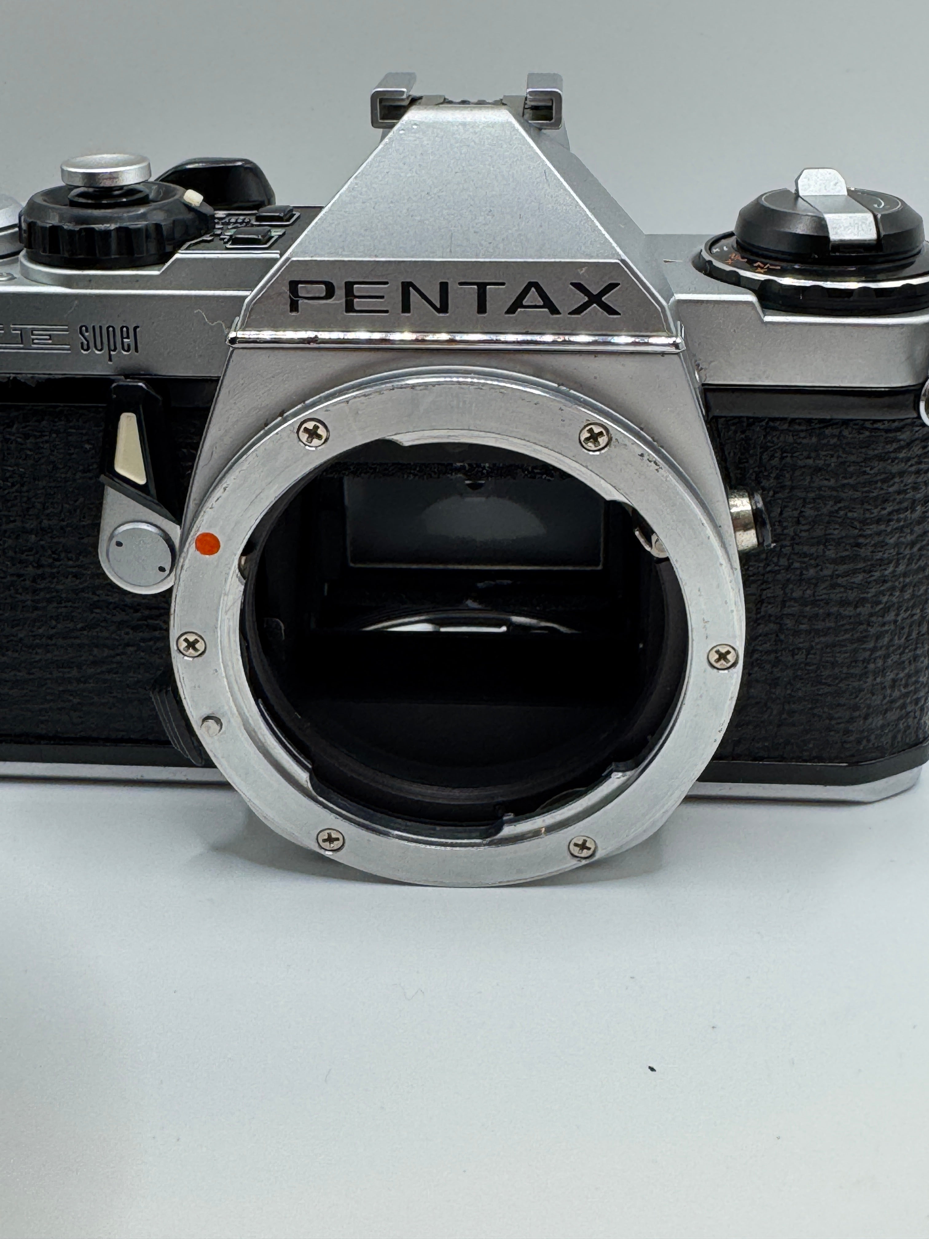 Pentax ME Super 35mm Film Camera with Hanimex 28–70mm Macro Zoom Lens