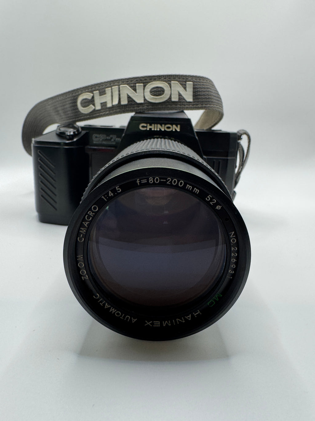 Chinon CP-7m 35mm Film Camera + Hanimex 80–200mm f/4.5 Zoom Lens Fully Tested | Excellent Condition | Ready to Shoot