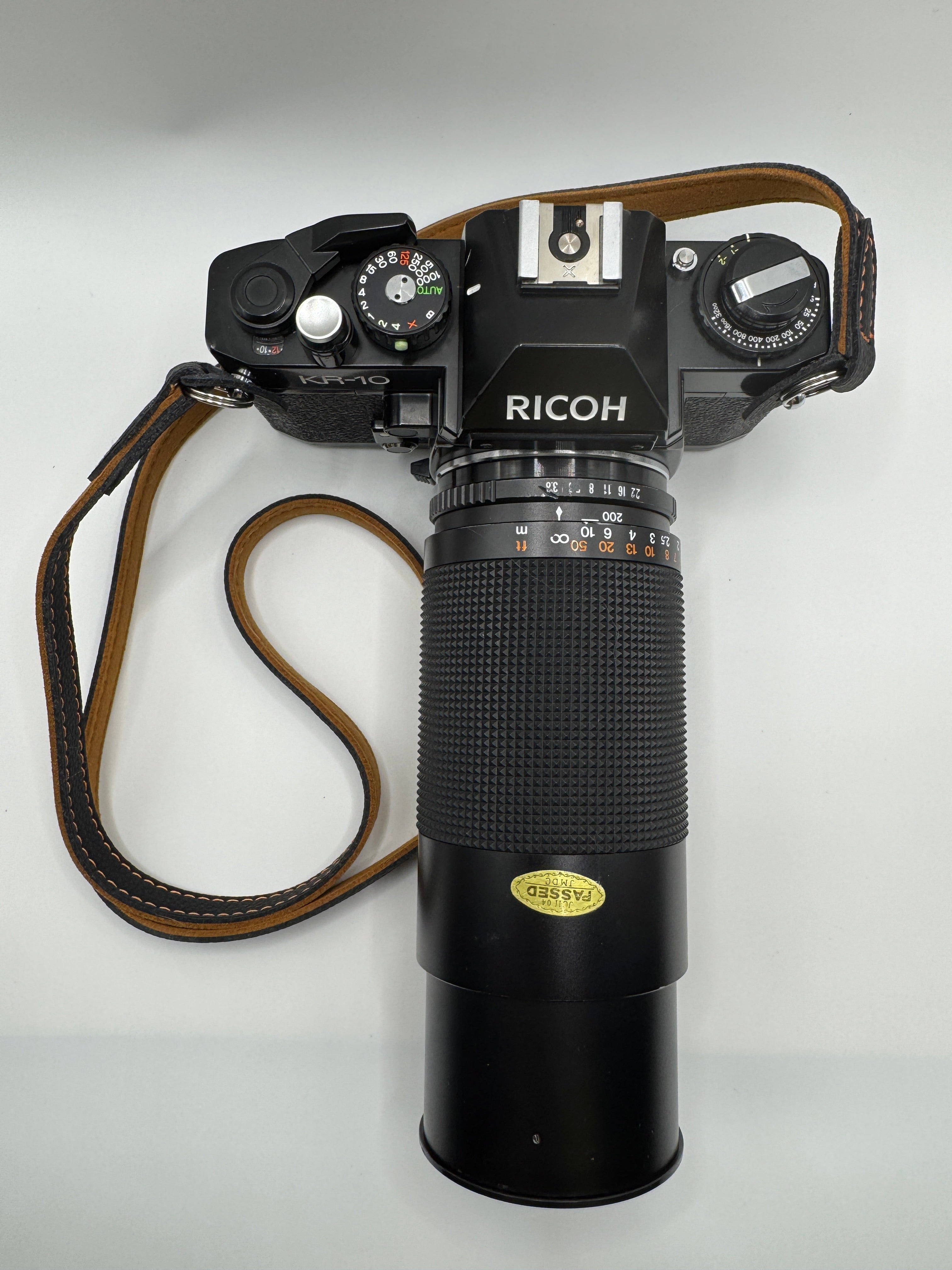 Ricoh KR-10 35mm Film Camera + Paragon 80–200mm f/3.8 Zoom Lens Fully Tested | Very Good Condition | Ready to Shoot