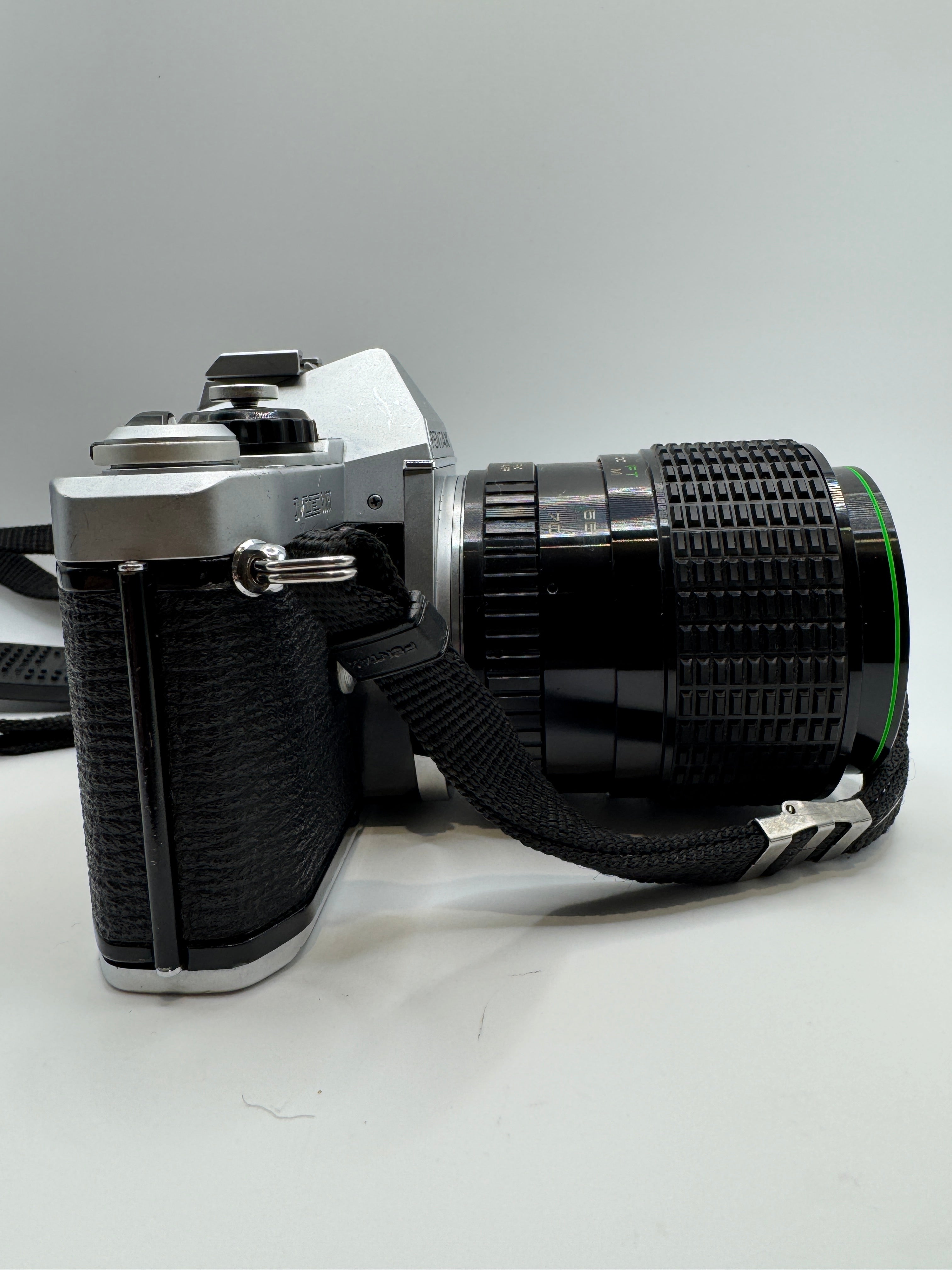 Pentax ME Super 35mm Film Camera with Hanimex 28–70mm Macro Zoom Lens