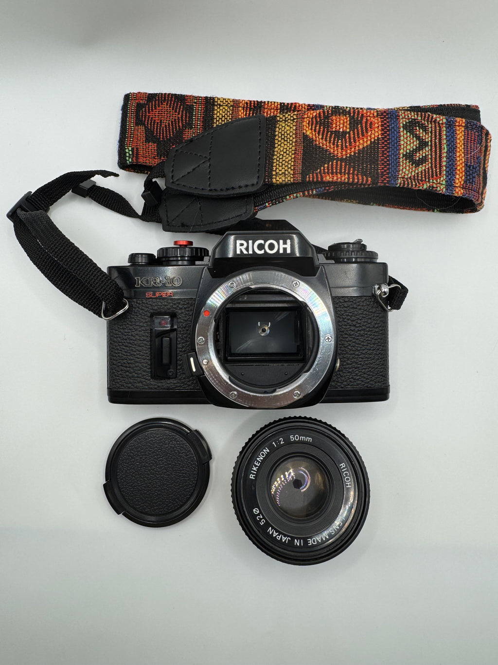 Ricoh KR-10 Super 35mm Film Camera + Rikenon 50mm f/2 Lens
Fully Tested | Excellent Condition | Ready to Shoot