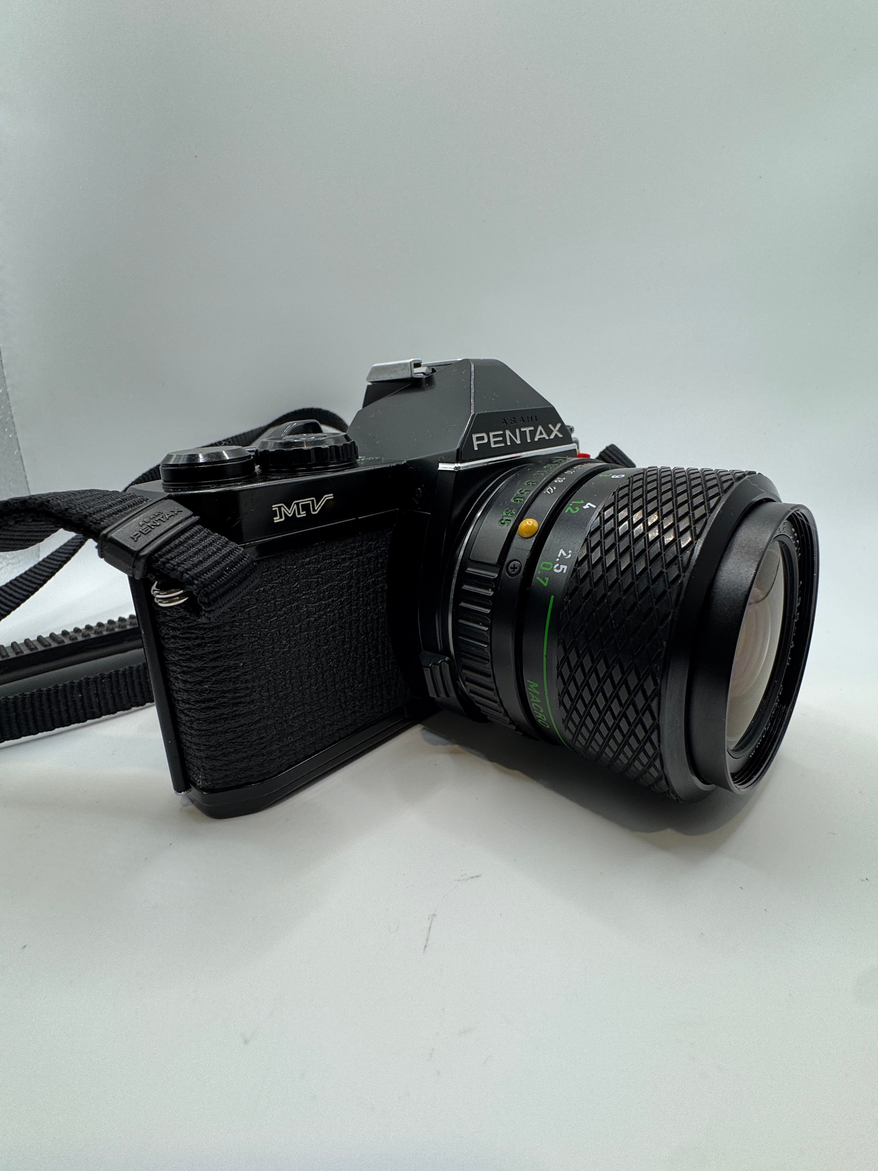 Pentax MV 35mm Film Camera with Profile Zoom 35–70mm Lens