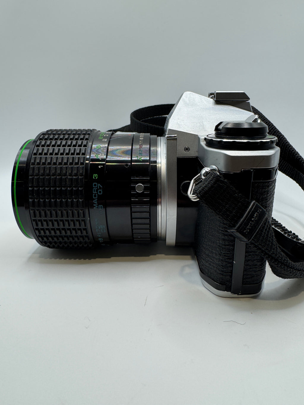 Pentax ME Super 35mm Film Camera with Hanimex 28–70mm Macro Zoom Lens