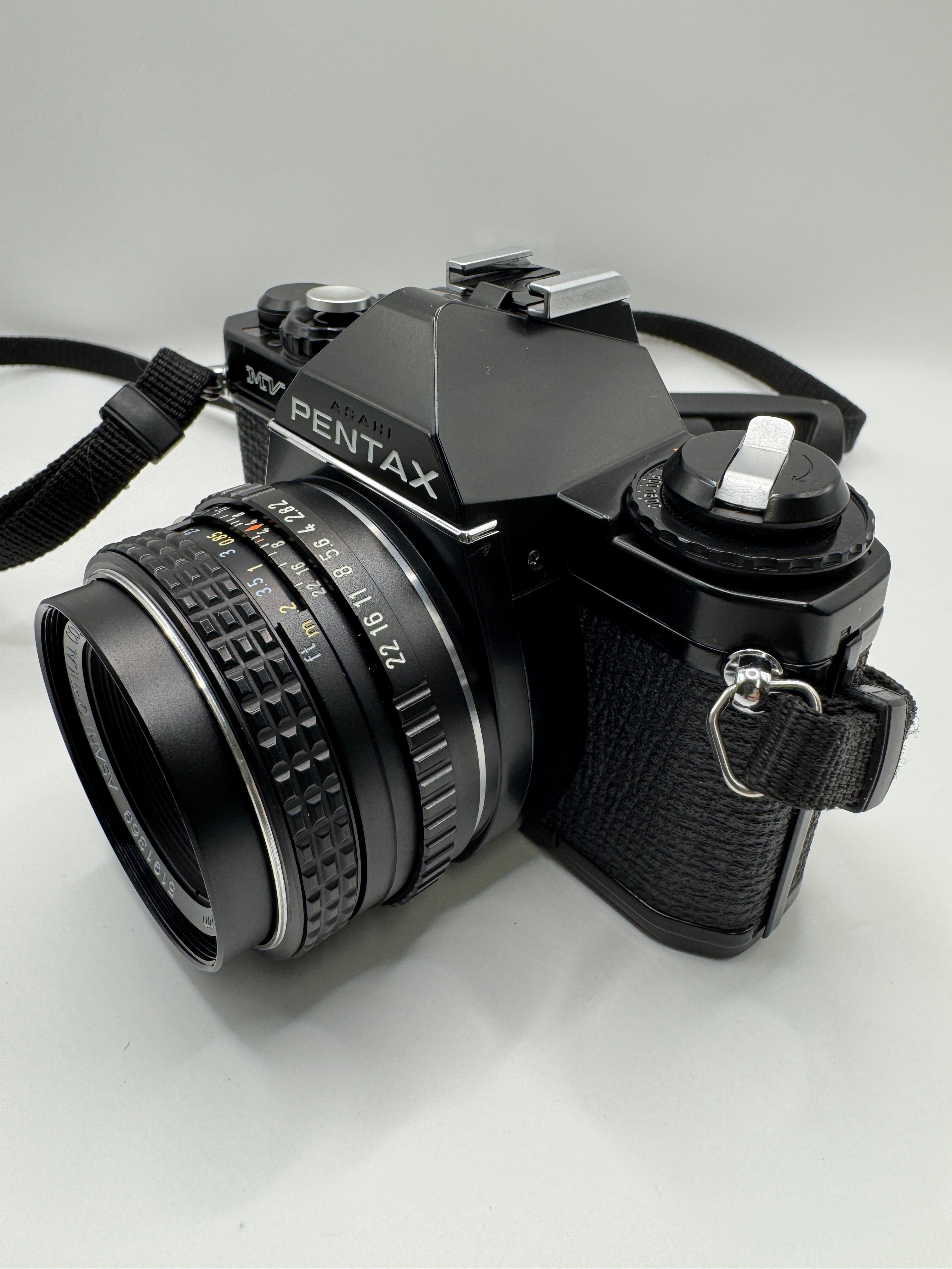 Pentax MV 35mm Film Camera + SMC Pentax-M 50mm f/2 Lens

Fully Tested | Fresh Batteries Included | Excellent Vintage Condition | Ready to Shoot