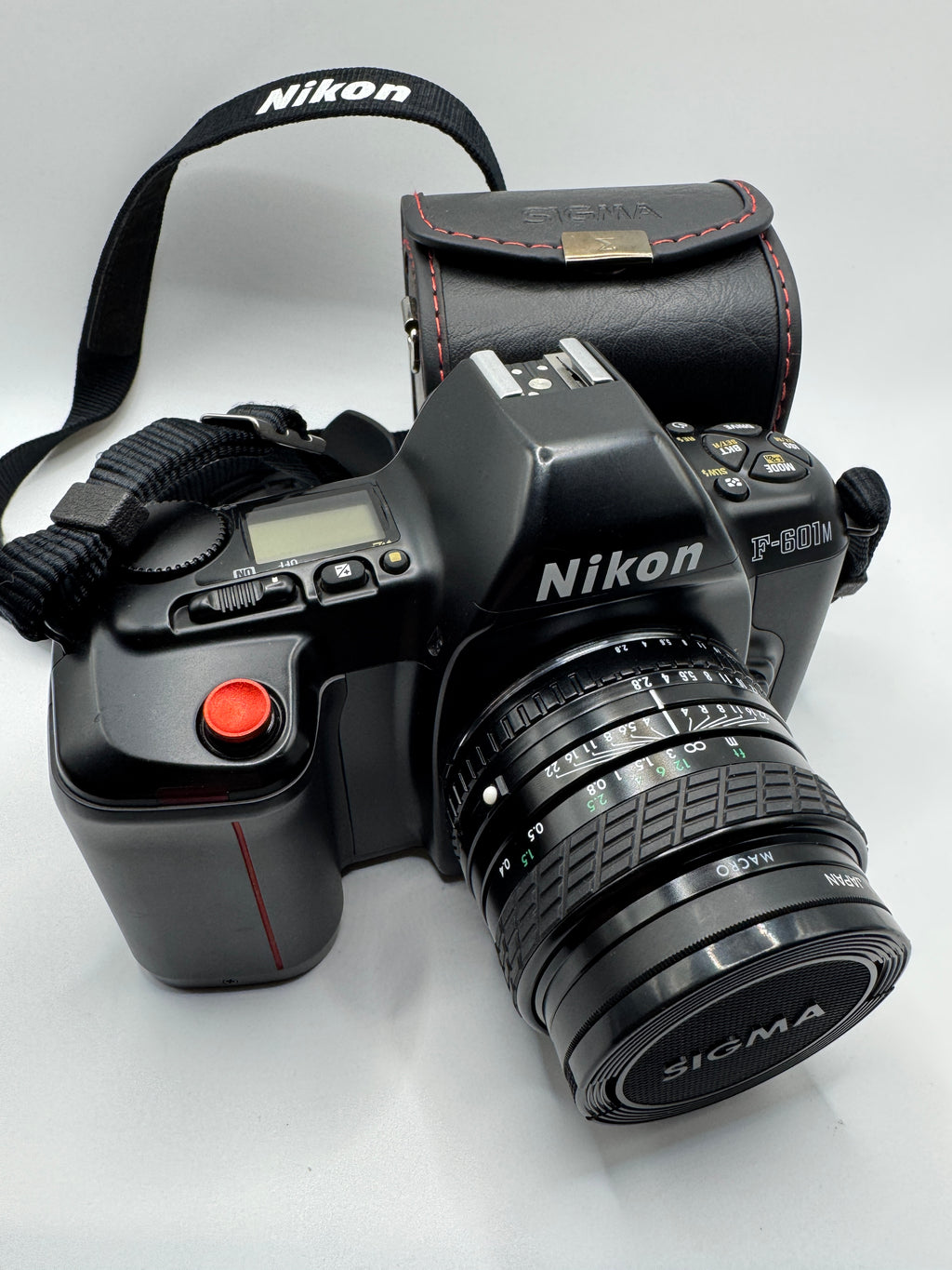 Nikon F-601M 35mm Film Camera with Sigma Mini-Wide II 28mm f/2.8 Macro Lens