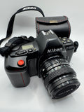 Nikon F-601M 35mm Film Camera with Sigma Mini-Wide II 28mm f/2.8 Macro Lens