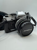 Olympus OM10 35mm Film Camera with Zuiko 50mm f/1.8 Lens Manual Adapter & Original Olympus Case