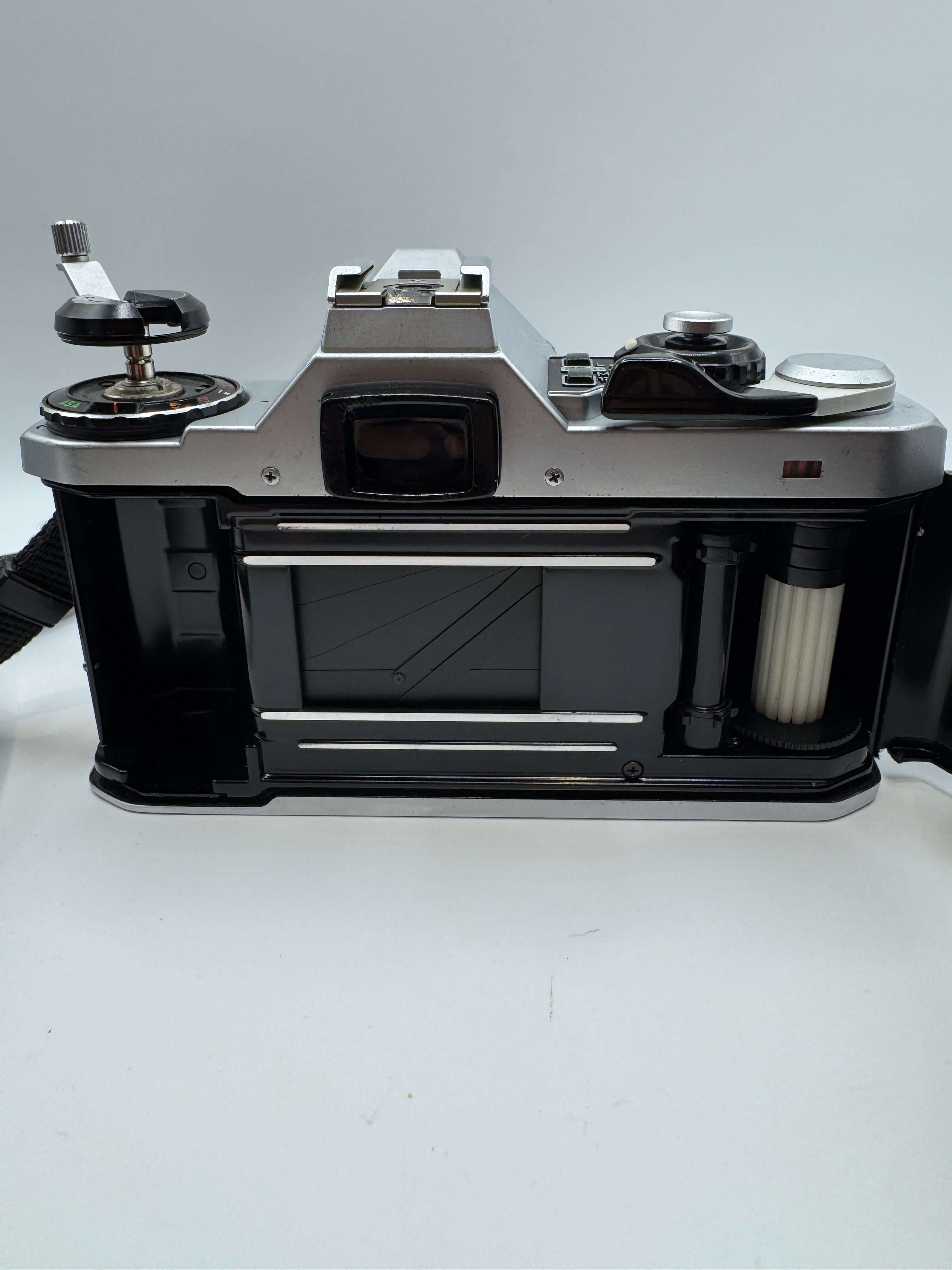 Pentax ME Super 35mm Film Camera with Hanimex 28–70mm Macro Zoom Lens