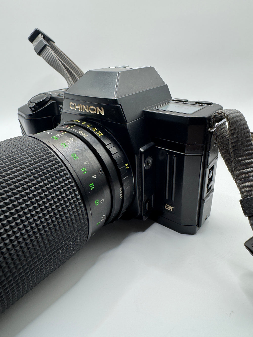 Chinon CP-7m 35mm Film Camera + Hanimex 80–200mm f/4.5 Zoom Lens Fully Tested | Excellent Condition | Ready to Shoot