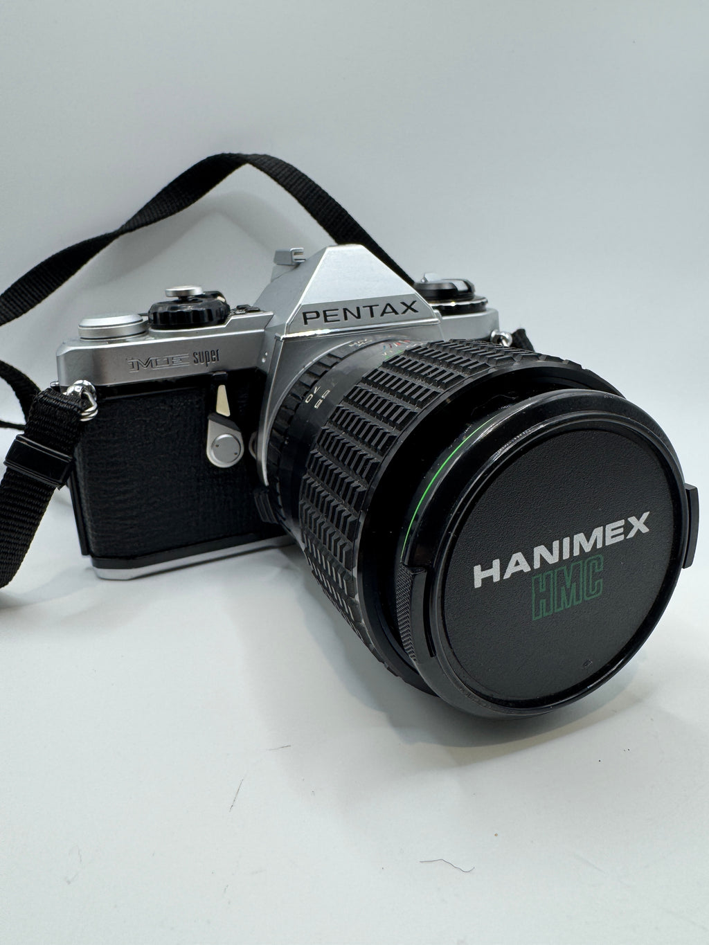 Pentax ME Super 35mm Film Camera with Hanimex 28–70mm Macro Zoom Lens