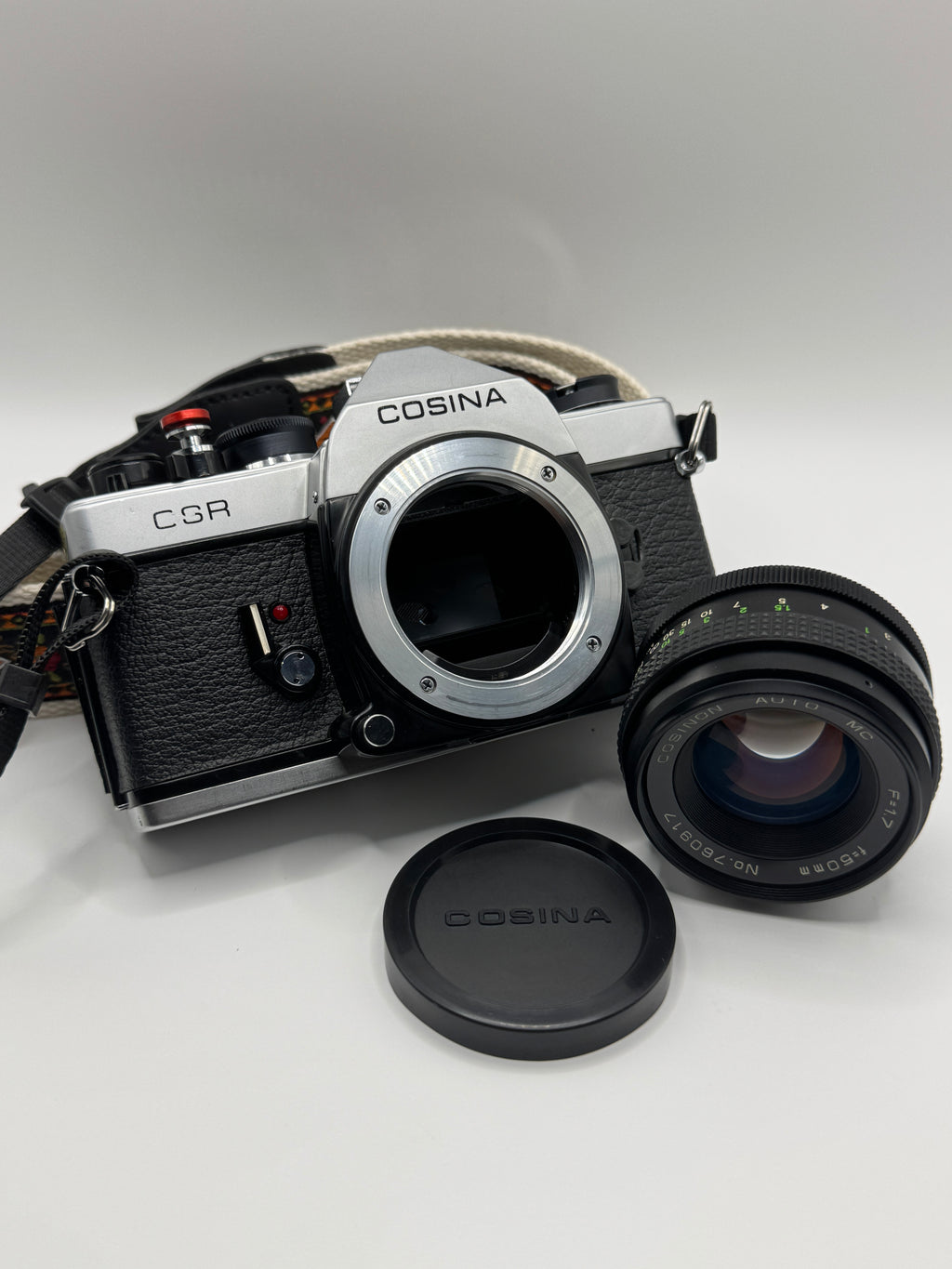 Cosina CSR 35mm Film Camera + 50mm f/1.7 Lens
Fully Tested | Excellent Condition | Ready to Shoot