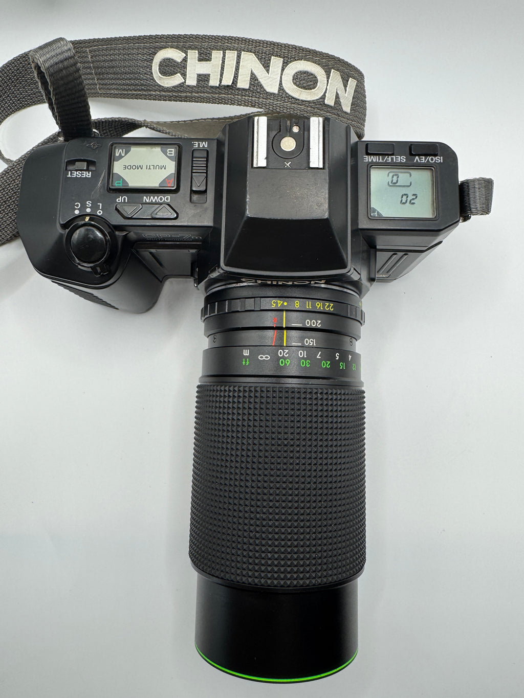 Chinon CP-7m 35mm Film Camera + Hanimex 80–200mm f/4.5 Zoom Lens Fully Tested | Excellent Condition | Ready to Shoot