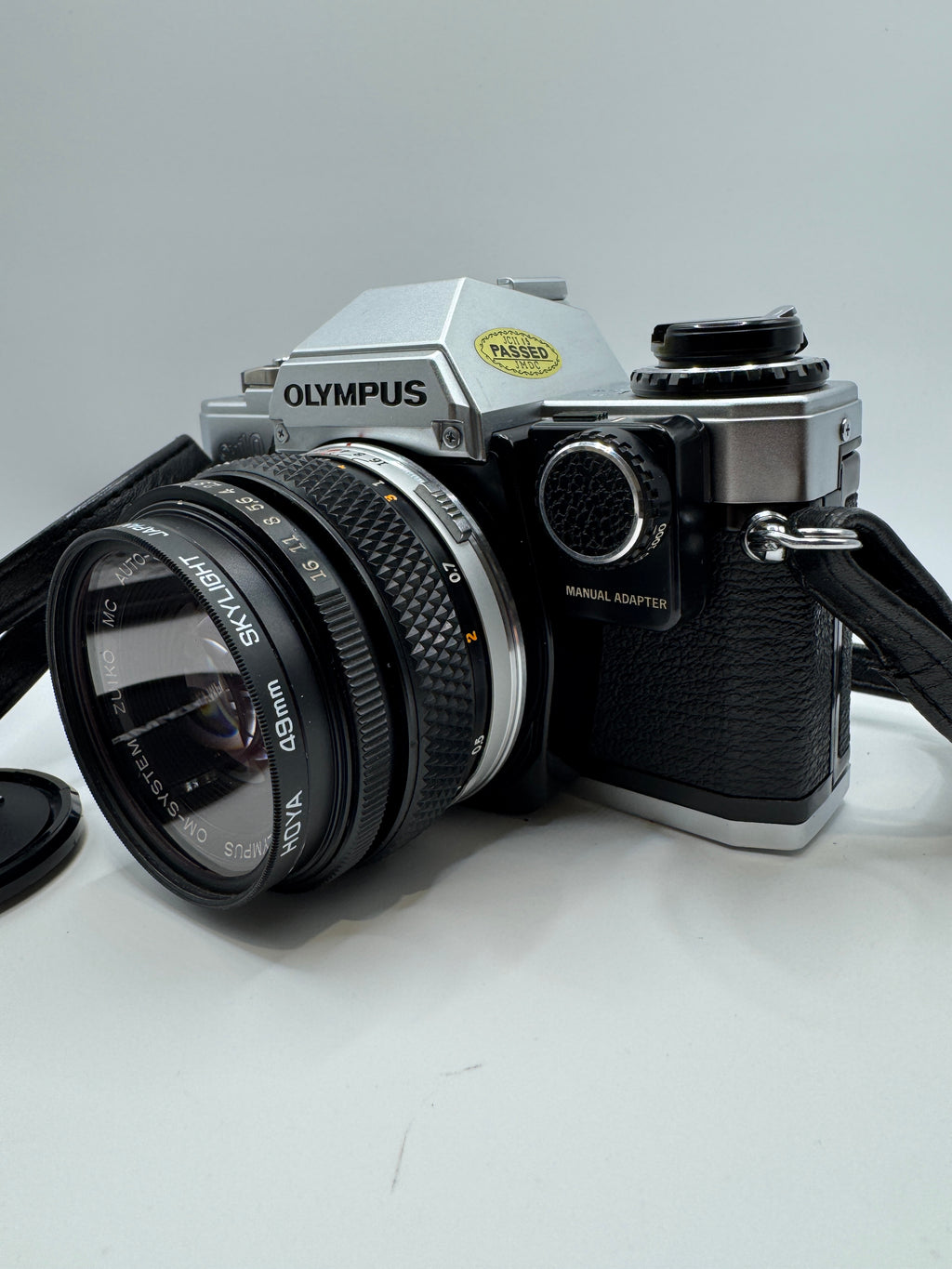 Olympus OM10 35mm Film Camera with Zuiko 50mm f/1.8 Lens Manual Adapter & Original Olympus Case