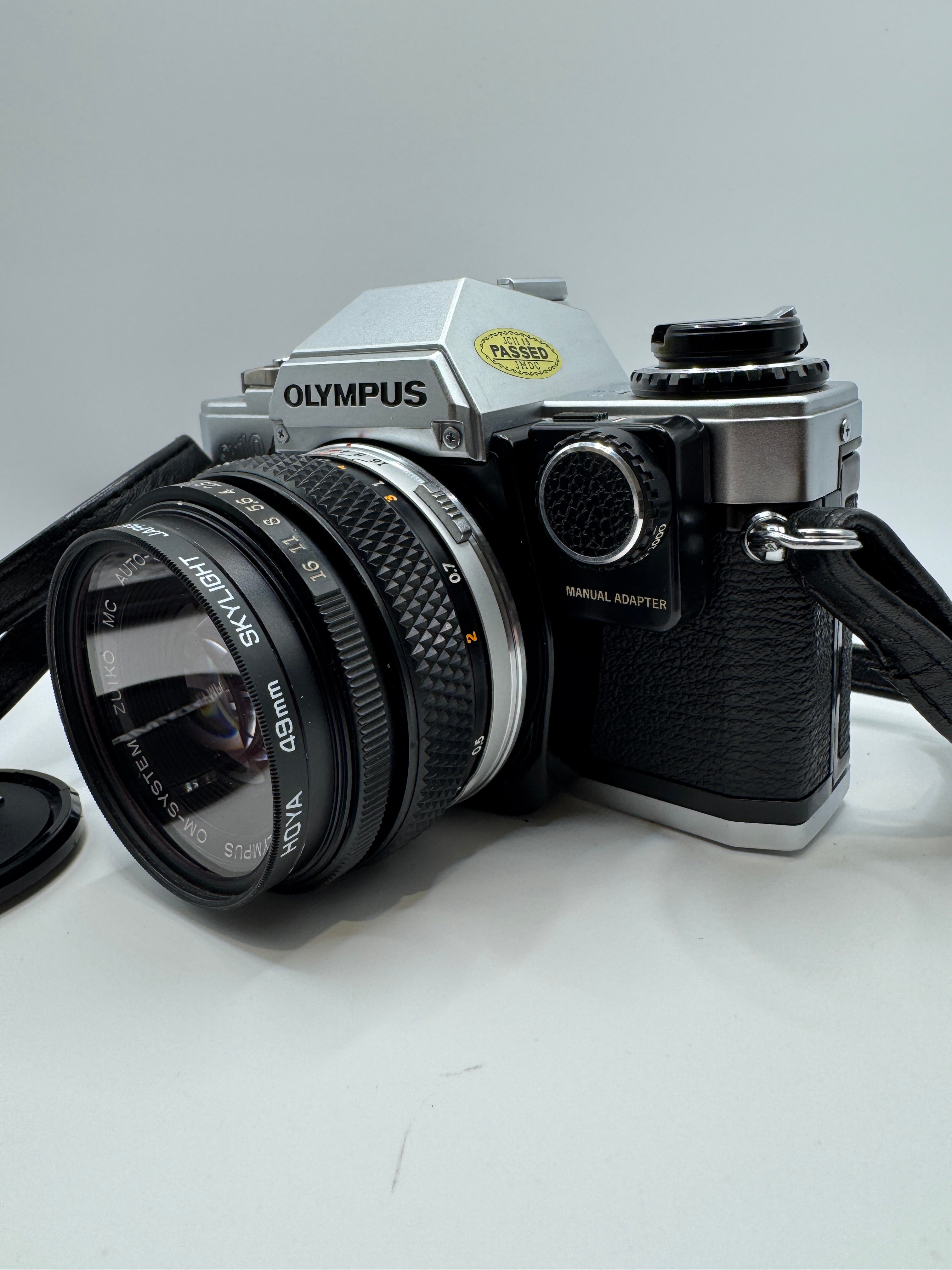 Olympus OM10 35mm Film Camera with Zuiko 50mm f/1.8 Lens Manual Adapter & Original Olympus Case